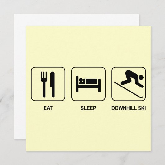 Eat Sleep Downhill Ski (Front/Back)