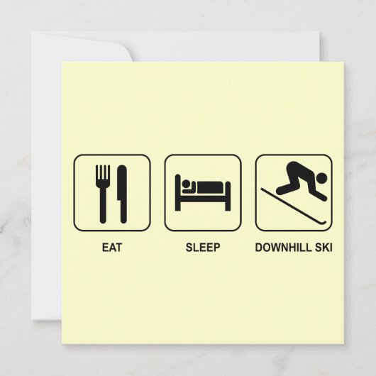 Eat Sleep Downhill Ski (Front)