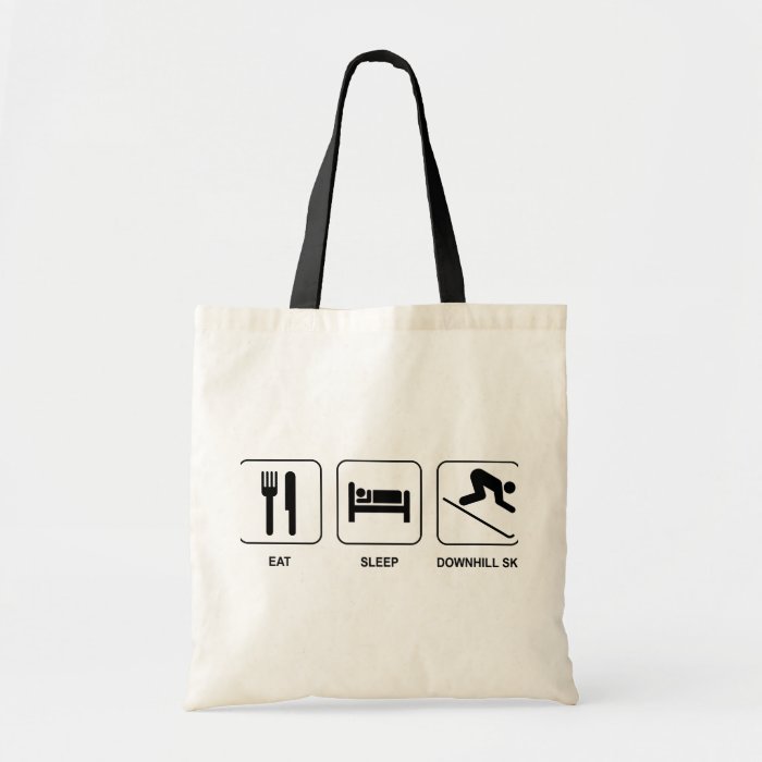 Eat Sleep Downhill Ski Tote Bags