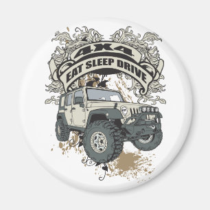 Eat, Sleep, Drive 4x4 Magnet