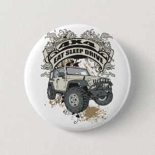 Eat, Sleep, Drive 4x4 Pinback Button