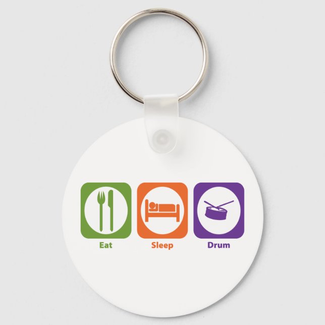 Eat Sleep Drum Keychain (Front)