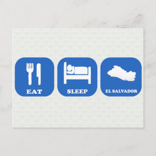 Eat Sleep El Salvador Postcard