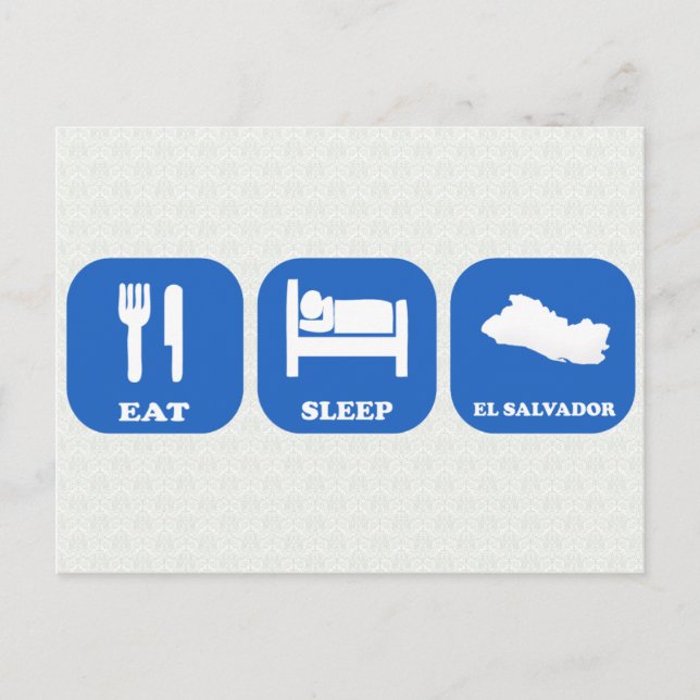 Eat Sleep El Salvador Postcard (Front)