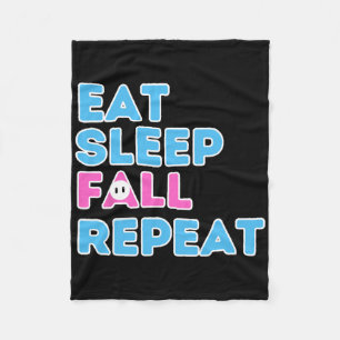 Eat Sleep Fall Repeat Video Game Guys Video Gamer Fleece Blanket