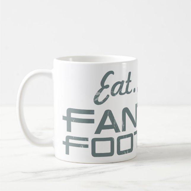 Eat. Sleep. Fantasy Football Coffee Mug (Left)