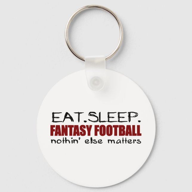 Eat Sleep Fantasy Football Keychain (Front)