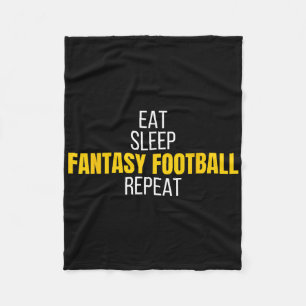 Eat Sleep Fantasy Football Repeat Vintage Draft Le Fleece Blanket