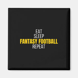 Eat Sleep Fantasy Football Repeat Vintage Draft Le Magnet