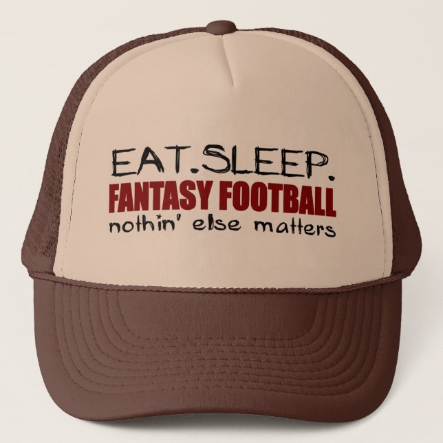 Eat Sleep Fantasy Football Trucker Hat (Front)