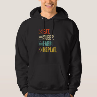 Eat Sleep Farm Repeat Farmer Hoodie