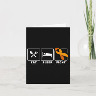 Eat Sleep Fight Leukemia Blood Cancer Awareness 1  Card