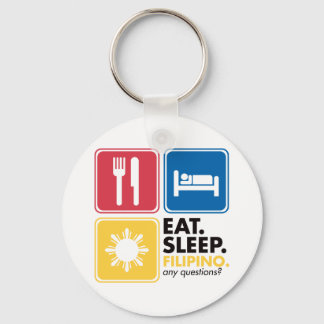 Eat Sleep Filipino Keychain