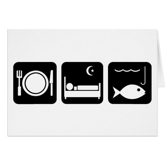Eat Sleep Fish 1 Cards (Front Horizontal)