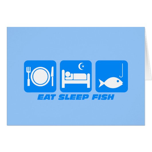 eat sleep fish cards (Front Horizontal)