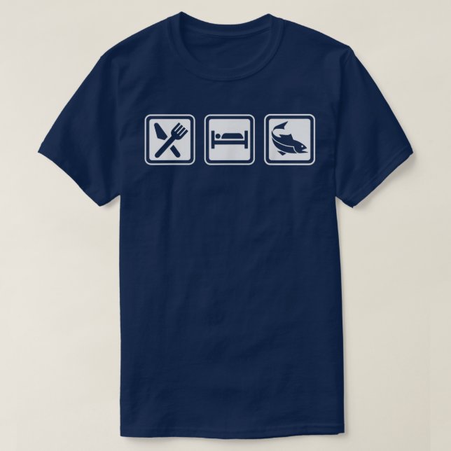 Eat Sleep Fish Reapeat  T-Shirt (Design Front)