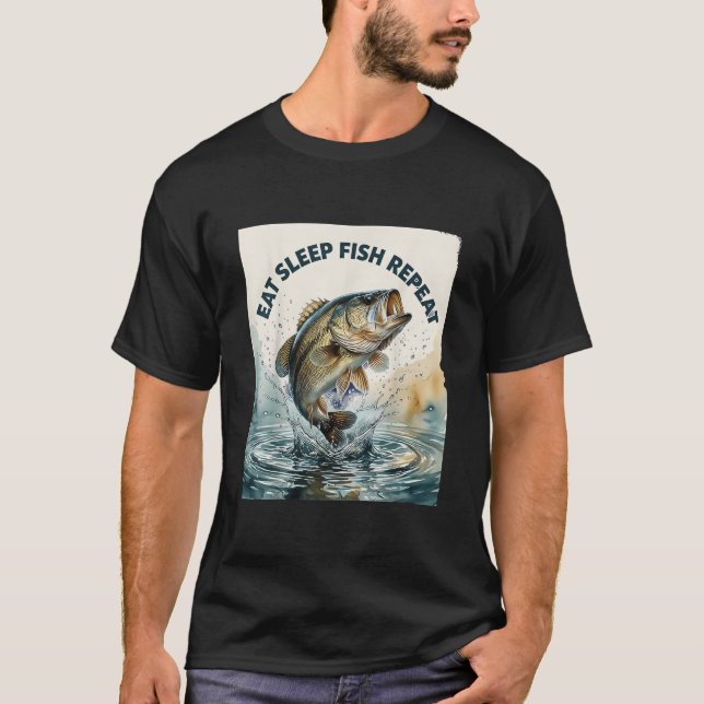 Eat Sleep Fish Repeat T-Shirt (Front)