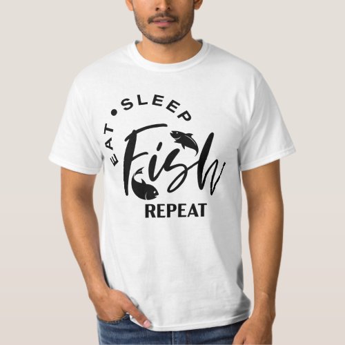 Eat Sleep Fish Repeat T_Shirt