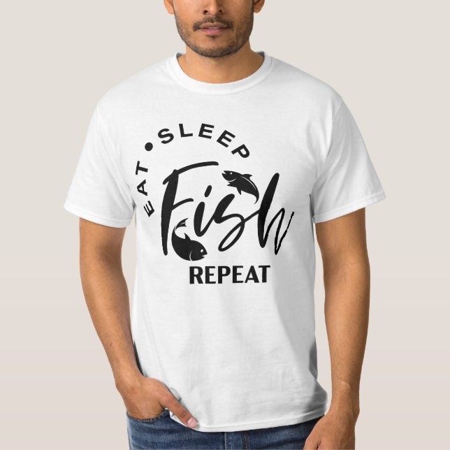 Eat Sleep Fish Repeat T-Shirt (Front)