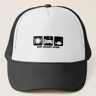 eat sleep fish trucker hat
