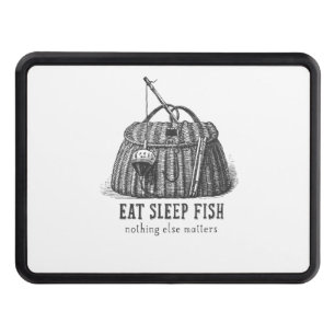 Eat Sleep Fish Vintage Tackle box Tow Hitch Cover