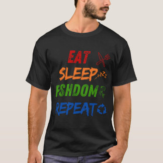 Eat Sleep[ Fishdom Repeat T-shirt