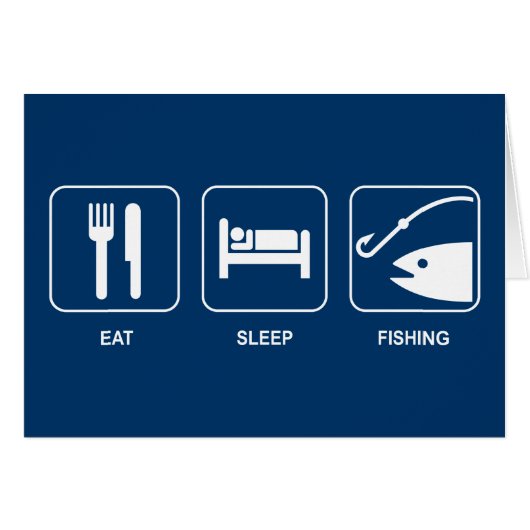 Eat Sleep Fishing Card (Front Horizontal)