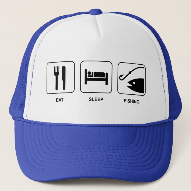 Eat Sleep Fishing Hat (Front)
