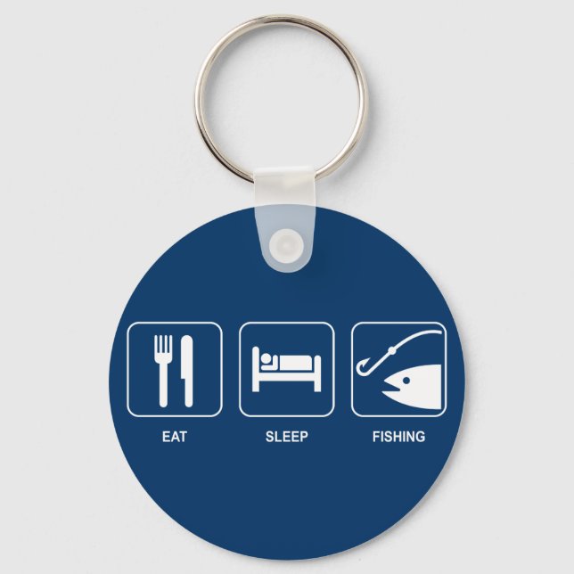 Eat Sleep Fishing Keychain (Front)