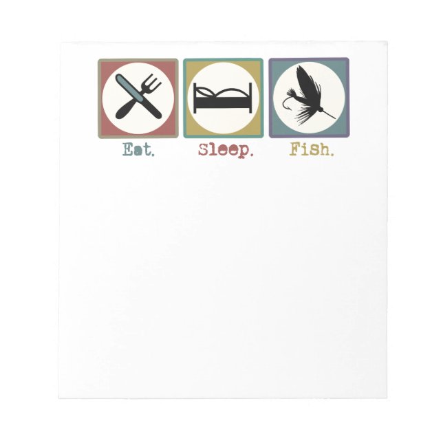 Eat Sleep Fishing Trout Notepad (Front)