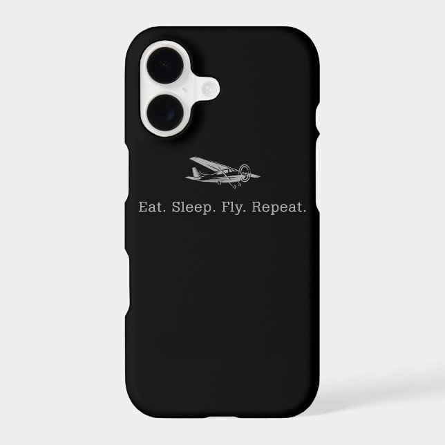 Eat Sleep Fly Drones Repeat Aviator Gift Iphone Case (Back)