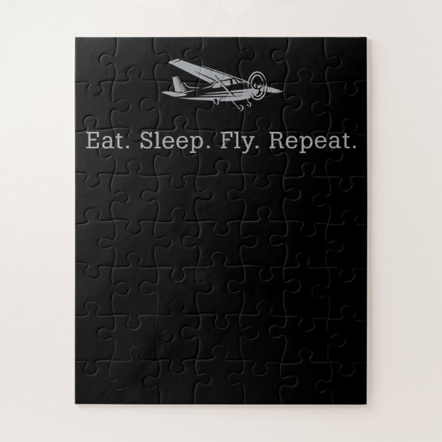 Eat Sleep Fly Drones Repeat Aviator Gift Jigsaw Puzzle (Vertical)