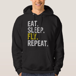 Eat Sleep Fly Repeat Aviation Pilot Hoodie