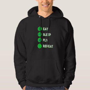 Eat Sleep Fly Repeat Love To Fly Pilot Or Flight A Hoodie