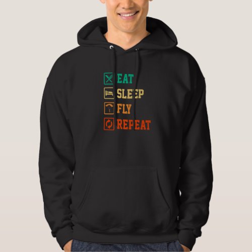 Eat Sleep Fly Repeat Paragliding Parachute Paragli Hoodie