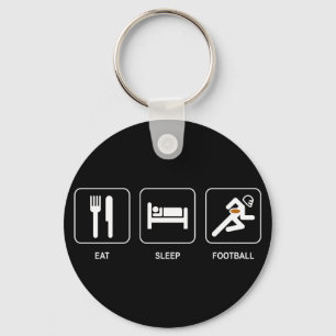 Eat Sleep Football Keychain