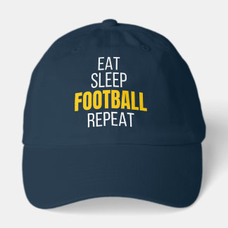Eat sleep football reapet hat