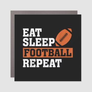 Eat Sleep Football Repeat Awesome Love Football Vi Car Magnet