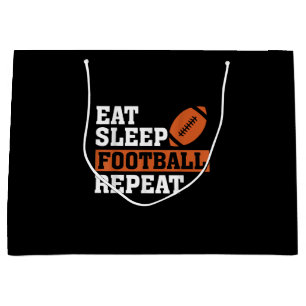 Eat Sleep Football Repeat Awesome Love Football Vi Large Gift Bag