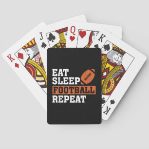 Eat Sleep Football Repeat Awesome Love Football Vi Poker Cards