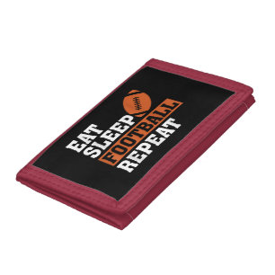 Eat Sleep Football Repeat Awesome Love Football Vi Tri-fold Wallet