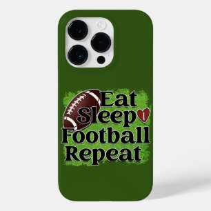 Eat Sleep Football Repeat Case-Mate iPhone 14 Pro Case