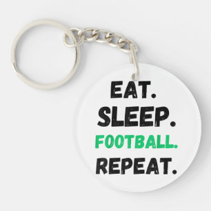 Eat Sleep Football Repeat Cute Eat Sleep Football Keychain