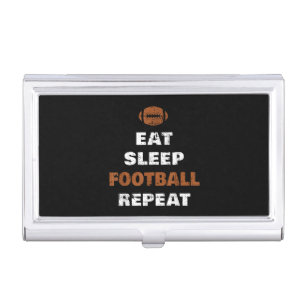 Eat Sleep Football Repeat Love Football Vintage Gi Business Card Case