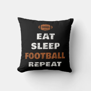 Eat Sleep Football Repeat Love Football Vintage Gi Throw Pillow