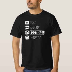 Eat Sleep Football Repeat T-Shirt