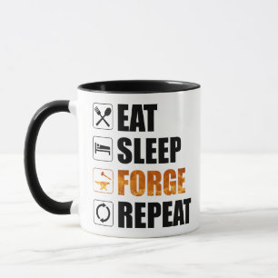 Eat Sleep Forge Repeat Blacksmith Mug