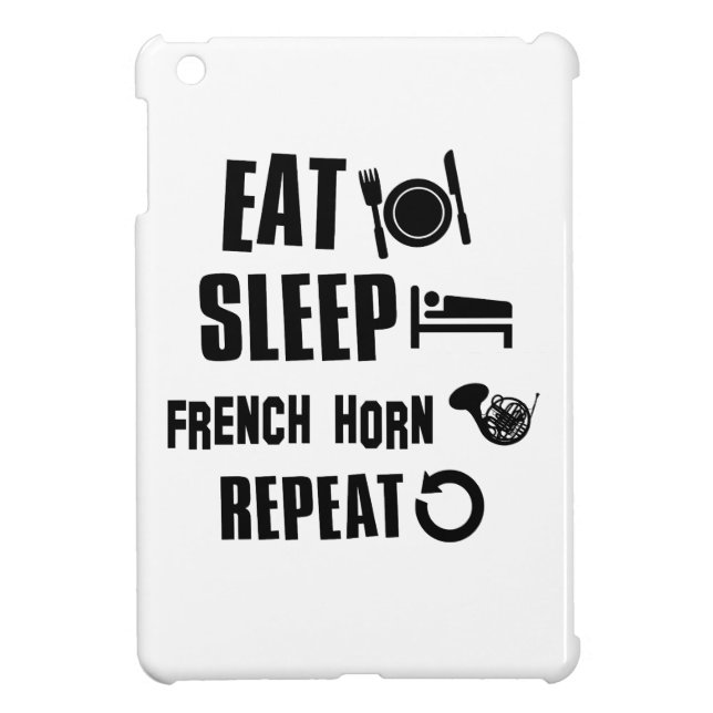 Eat Sleep French Horn Repeat iPad Mini Cover (Back)