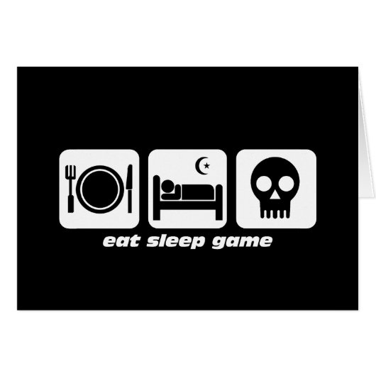 Eat sleep game cards (Front Horizontal)