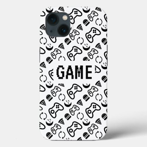 Eat Sleep Game Repeat Collection Gamer iPhone 13 Case